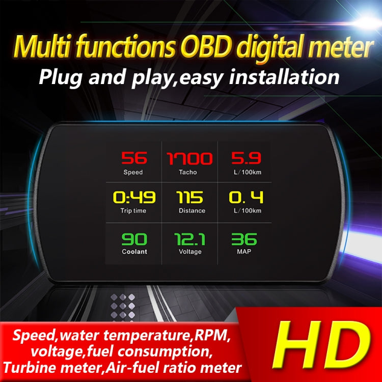 P16 Car HUD Head-up Display OBD2 Fault Code Elimination