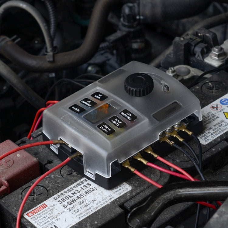 WUPP ZH-1222A1 High Current Independent Positive and Negative 6-way LED Indicator Plug Fuse Box