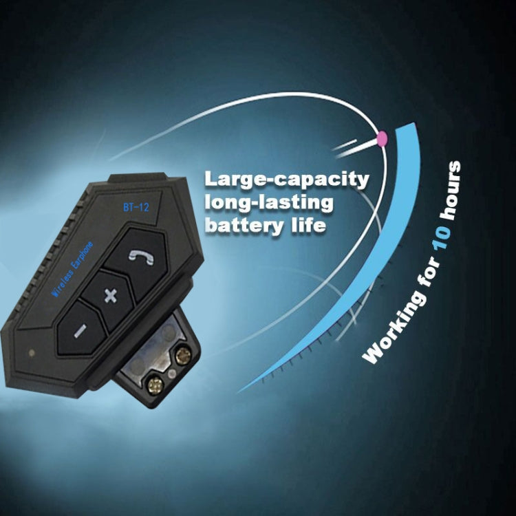 BT12 Motorcycle Helmet Bluetooth Headset Motorcycle Intercom Bluetooth Headset