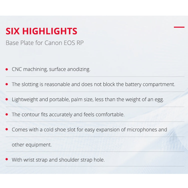 YELANGU CL11 Camera Expansion Board Base Plate for Canon EOS RP