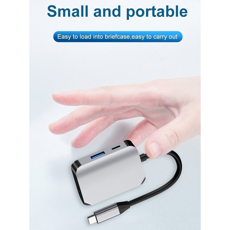 HW-6003 3 In 1 Type-C / USB-C to HDMI + PD + USB 3.0 Docking Station Adapter Converter