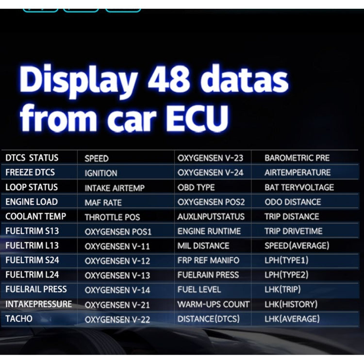 C1 OBD2 + GPS Mode Car HUD Head-up Display Compass / Speed / Water Temperature / Voltage Display / Speed / Fault Alarm / Navigation Function
