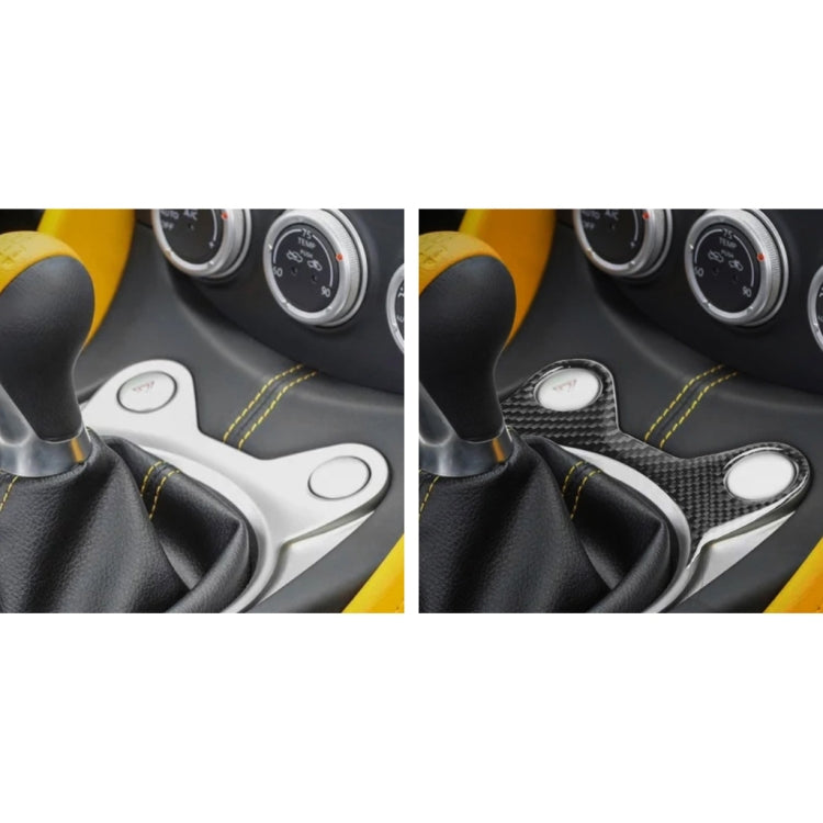 Car Carbon Fiber Half Gear Position Console Panel Decorative Sticker for Nissan 370Z Z34 2009-, Left and Right Drive Universal