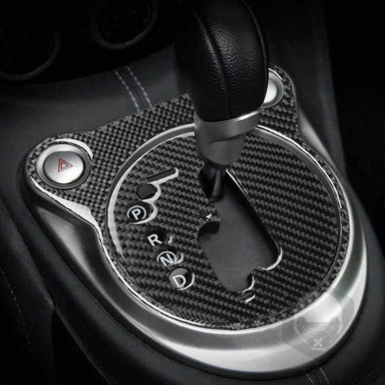 Car Carbon Fiber Gear Shift Panel Decorative Sticker for Nissan 370Z Z34 2009-