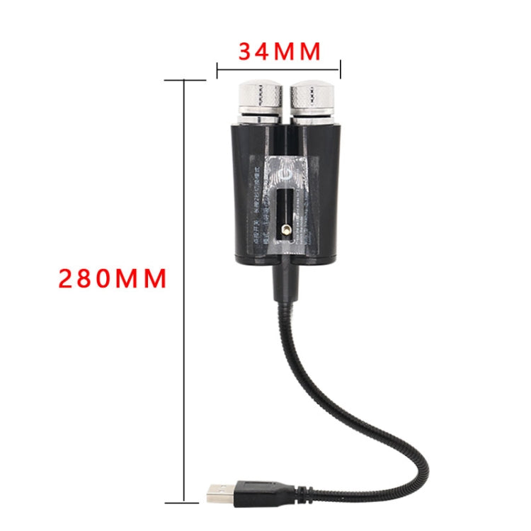 Car Two-color USB Star Dome Light Atmosphere Laser Projection Decorative Light, Constantly Bright Version