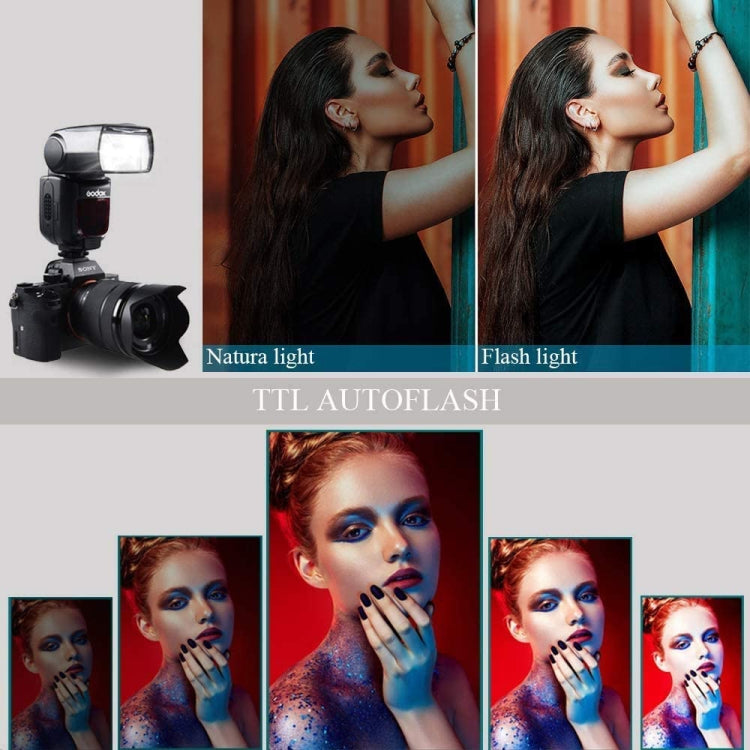 Godox TT600 2.4GHz Wireless 1/300s-1/2000s HSS Flash Speedlite Camera Top Fill Light for Canon / Nikon DSLR Cameras