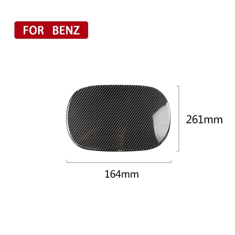Car Carbon Fiber Fuel Tank Cap Decorative Sticker for Mercedes-Benz C Class W205 2015-2018, Left and Right Drive Universal