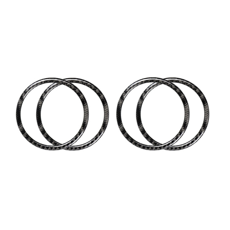 Car Carbon Fiber Door Horn Ring Decorative Sticker for Mercedes-Benz C Class W205 C180 C200 C300 GLC, Left and Right Drive Universal, Solid Color Door Horn Ring, Door Horn Ring