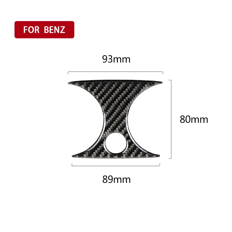 Car Carbon Fiber Rear Air Outlet Middle Decorative Sticker for Mercedes-Benz C Class W205 C180 C200 C300 GLC, Left and Right Drive Universal