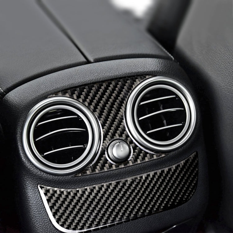 Car Carbon Fiber Rear Air Outlet Lower Decorative Sticker for Mercedes-Benz C Class W205 C180 C200 C300 GLC, Left and Right Drive Universal