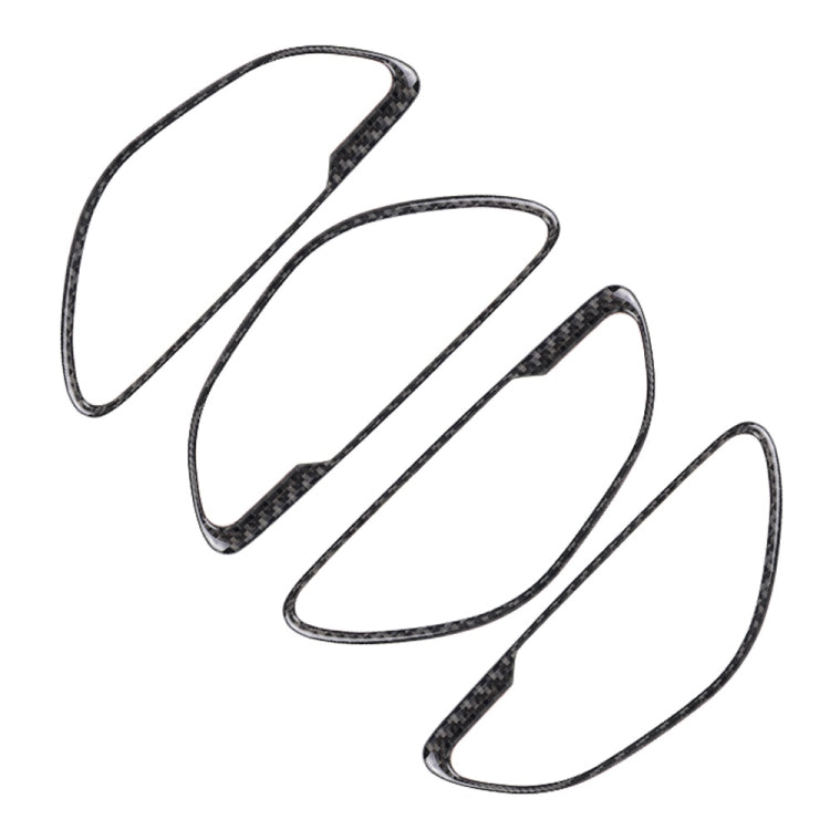 Car Carbon Fiber Door Handle Decorative Sticker for Mercedes-Benz C Class W205 2015-2018 / GLC X253 2016-2018, Left and Right Drive Universal