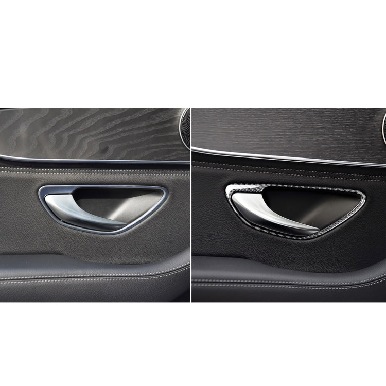 Car Carbon Fiber Door Handle Decorative Sticker for Mercedes-Benz C Class W205 2015-2018 / GLC X253 2016-2018, Left and Right Drive Universal