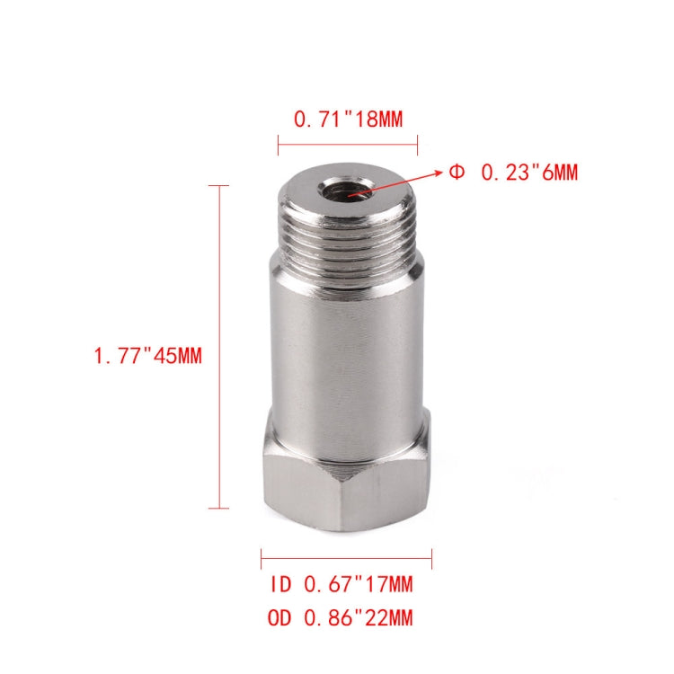 2 PCS Car 45mm Oxygen Sensor Adapter Oxygen Extension Modified Connector M18x1.5