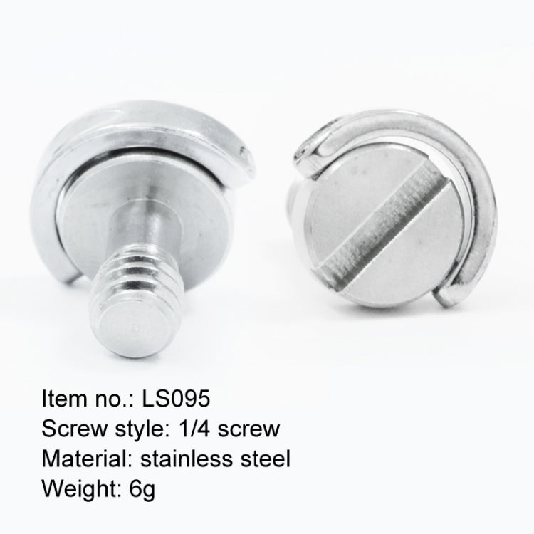 EXIN LS095 2 PCS D Ring Screws Camera Plate Mount 1/4 inch Quick Release Screws