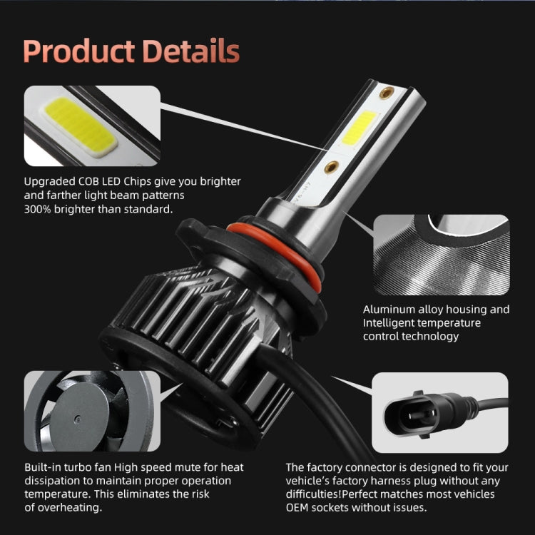2 PCS DC9-36V / 25W / 6000K / 2500LM IP68 Waterproof Car LED Headlight