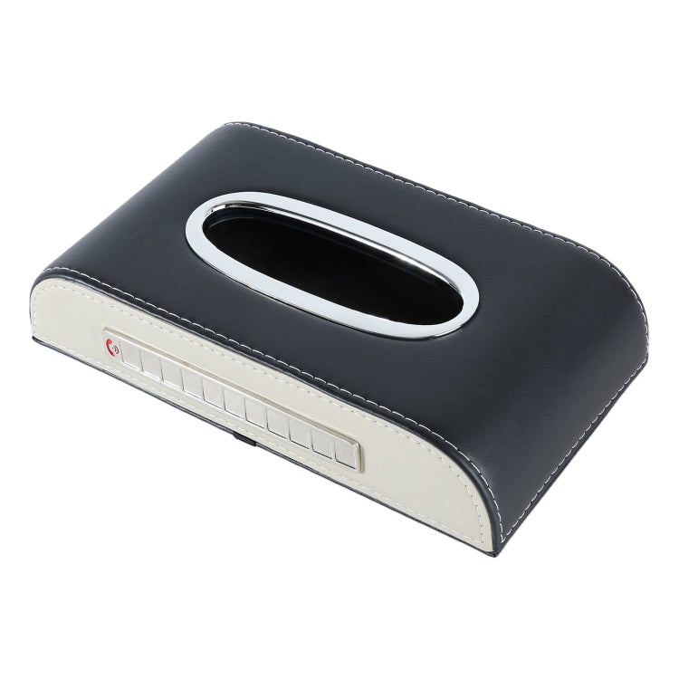 Universal Car Tissue Box with Temporary Parking Phone Number Card