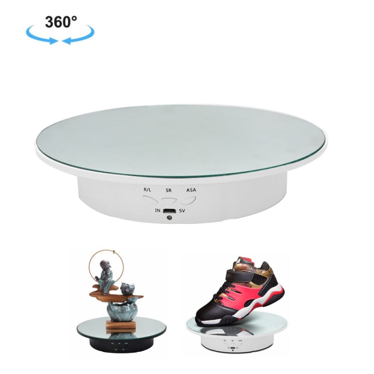 20cm USB Electric Rotating Turntable Display Stand Video Shooting Props Turntable for Photography, Load: 8kg