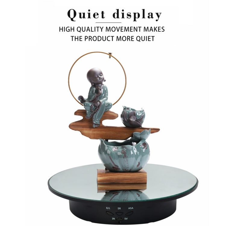 20cm USB Electric Rotating Turntable Display Stand Video Shooting Props Turntable for Photography, Load: 8kg