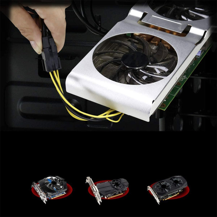 5 PCS 3682 6 Pin Female to 8 Pin Female Graphics Card Power Supply Adapter Cable, Length: 20cm