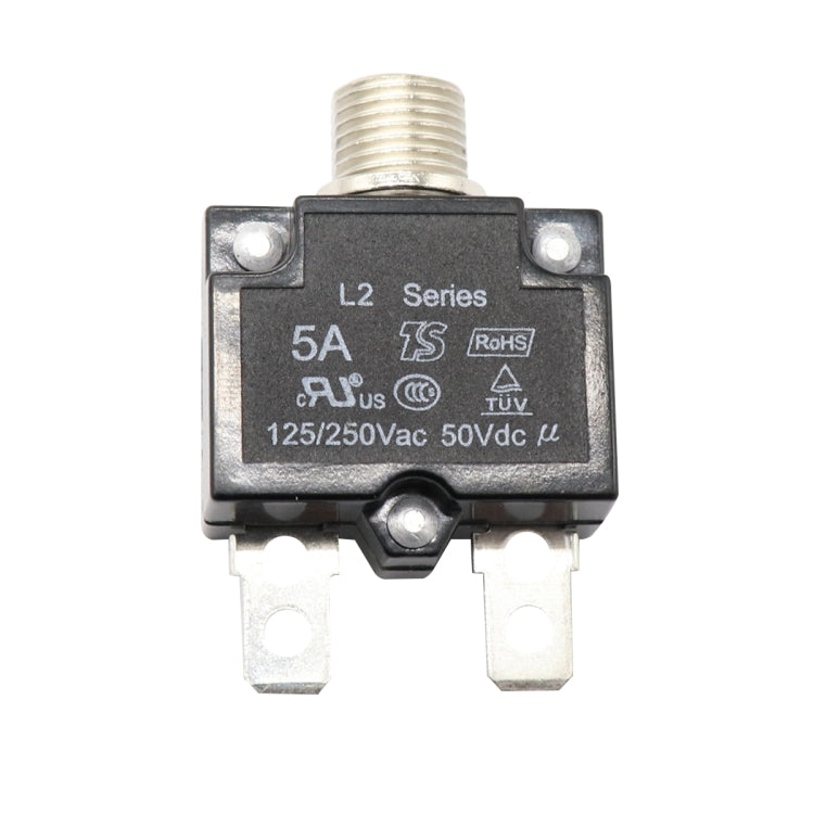 L2 Series 50V Car Overload Protector Manual Reset DC Circuit Breaker with Waterproof Cover