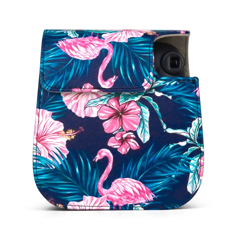 Flamingo Pattern Camera Bag with Shoulder Strap for Fujifilm Instax mini 11