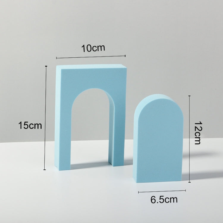 Geometric Cube Solid Color Photography Photo Background Table Shooting Foam Props, Cuboid Doo, 10 x 6cm Cylinder, 7.6 x 6cm Cylinder, Round Combo Kits