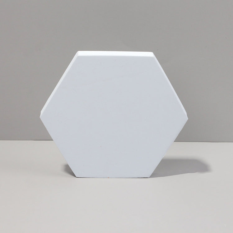 Geometric Cube Solid Color Photography Photo Background Table Shooting Foam Props, 18 x 2cm Hexagon, 2 x Triangles Combo Kits, 7cm Round Ball + 5cm Round Ball, 7 x 7 x 6cm Cuboid