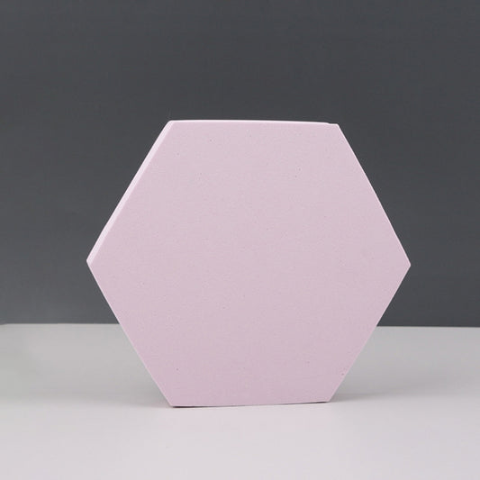 Geometric Cube Solid Color Photography Photo Background Table Shooting Foam Props, 18 x 2cm Hexagon, 2 x Triangles Combo Kits, 7cm Round Ball + 5cm Round Ball, 7 x 7 x 6cm Cuboid