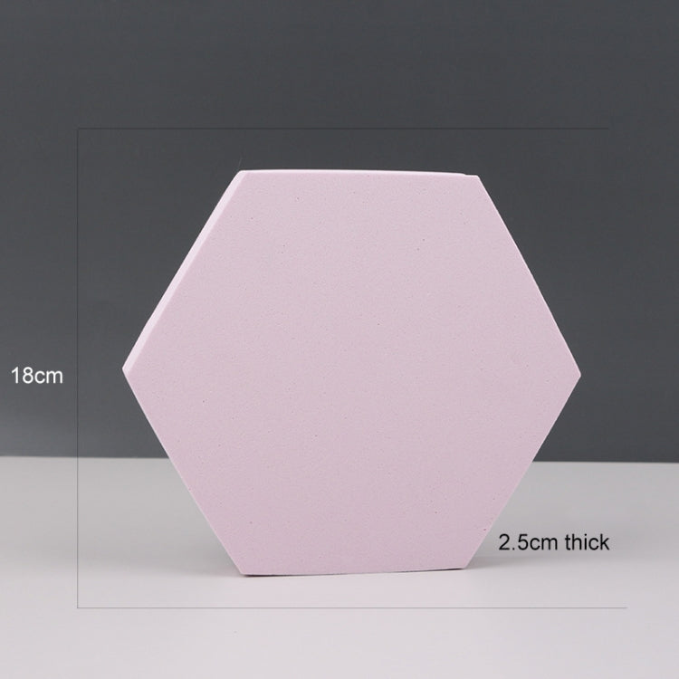 Geometric Cube Solid Color Photography Photo Background Table Shooting Foam Props, 18 x 2cm Hexagon, 2 x Triangles Combo Kits, 7cm Round Ball + 5cm Round Ball, 7 x 7 x 6cm Cuboid