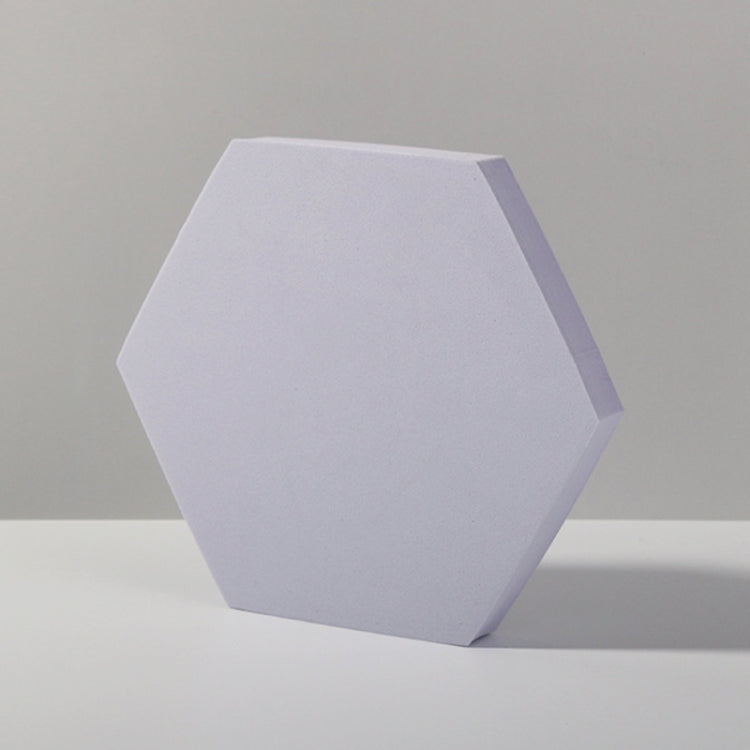 Geometric Cube Solid Color Photography Photo Background Table Shooting Foam Props, 18 x 2cm Hexagon, 2 x Triangles Combo Kits, 7cm Round Ball + 5cm Round Ball, 7 x 7 x 6cm Cuboid