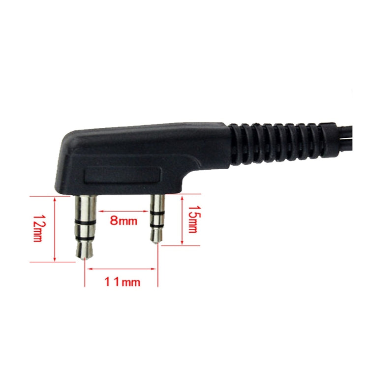 RETEVIS TK 2 Pin Long Clip Air Guide Covert Acoustic Tube Earpiece Speaker Microphone for H-777 / RT-5R / RT-5RV / RT-B6