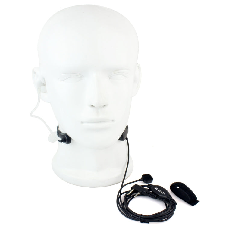 RETEVIS TK Throat PTT Covert Acoustic Tube Earphone Speaker Microphone for H-777 / RT-5R / RT-5RV / RT-B6