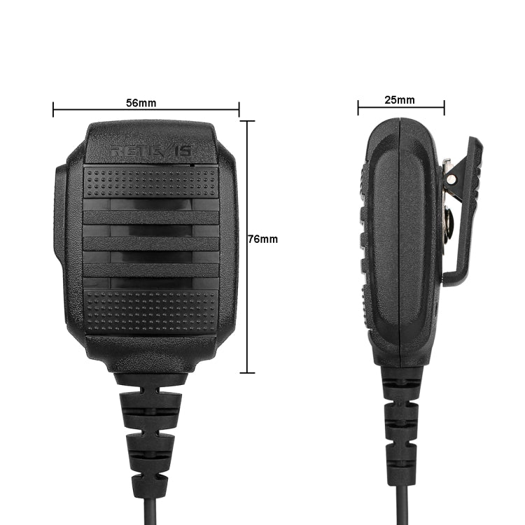 RETEVIS RS-114 IP54 Waterproof 2 Pin Speaker Microphone for H777/RT21/RT27