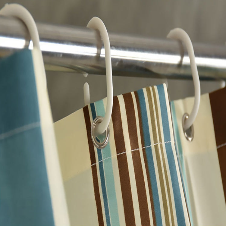 Multicolour Vertical Texture Thick Waterproof Polyester Fabric Shower Curtains