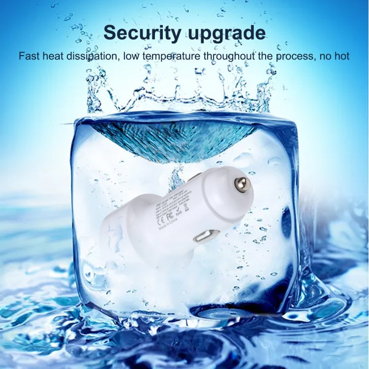 LZ-201 PD 20W USB-C / Type-C + QC 3.0 USB Mini Fast Car Charger