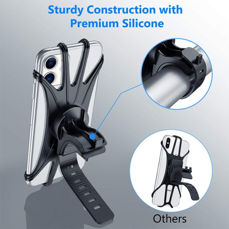360 Degree Rotation Silica Gel Bicycle Phone Holder for 4-6.8 inch Mobile Phone