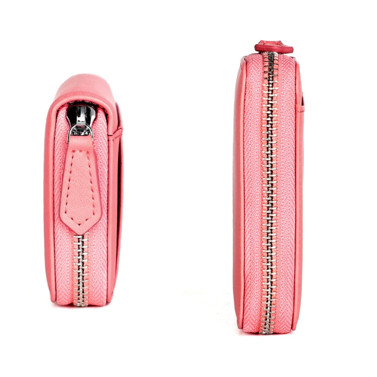 RFID Anti-theft Zipper Leather Coin Purse Coin Storage Bag