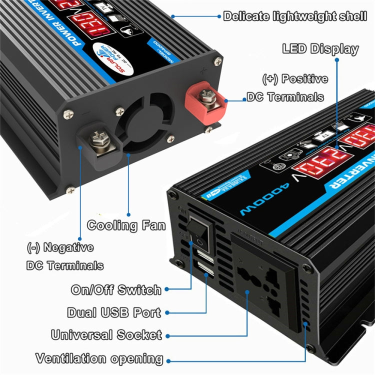 Tang II Generation 12V to 110V 300W Car Power Inverter