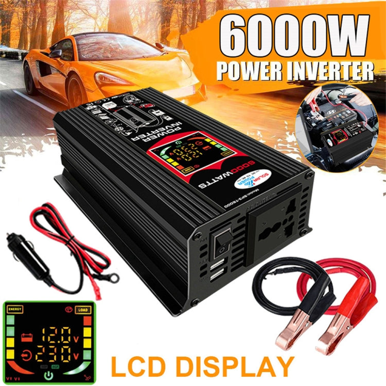 Tang III Generation 12V to 220V 6000W Car Power Inverter with LCD Display & Dual USB