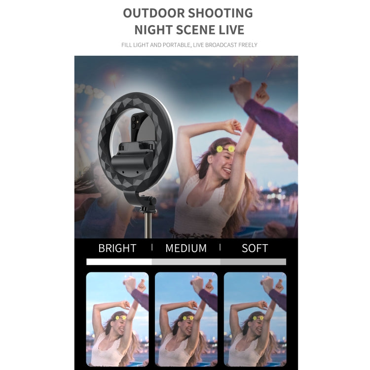 Q07 6 Inch Ring Light Portable Bluetooth Selfie Stick Tripod