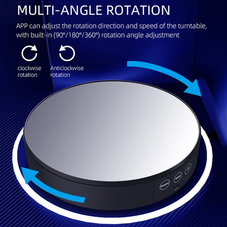 Intelligent APP Screen Display Electric Rotating Turntable Mirror Display Stand Live Broadcast Video Shooting Props Turntable