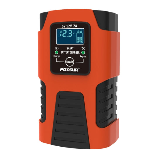 FOXSUR 2A / 6V / 12V Car / Motorcycle 3-stage Full Smart Battery Charger