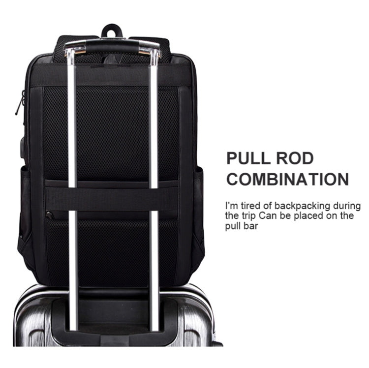 SJ01 Business Casual Computer Backpack with USB Charging Port