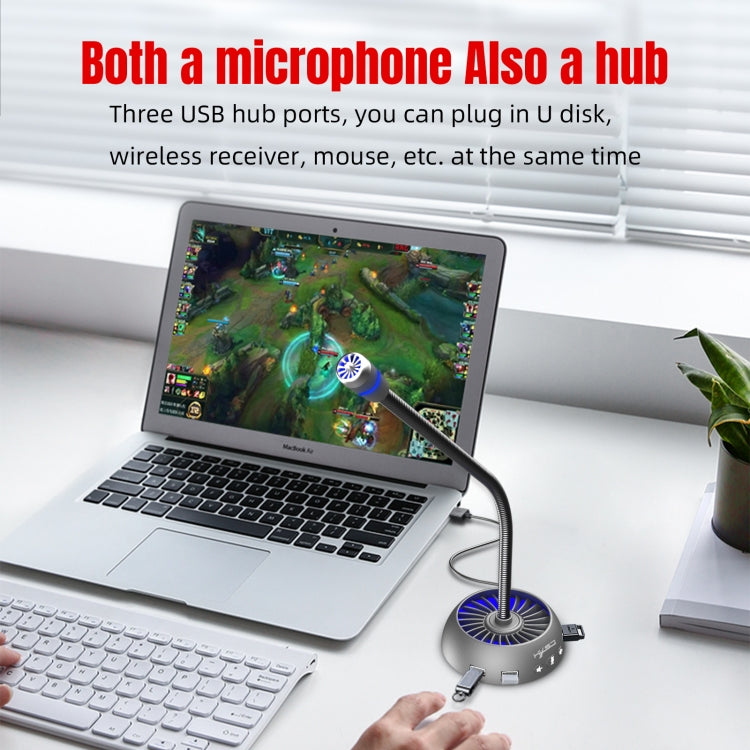 HXSJ F15 USB Anti-interference Matrix Noise Reduction Microphone