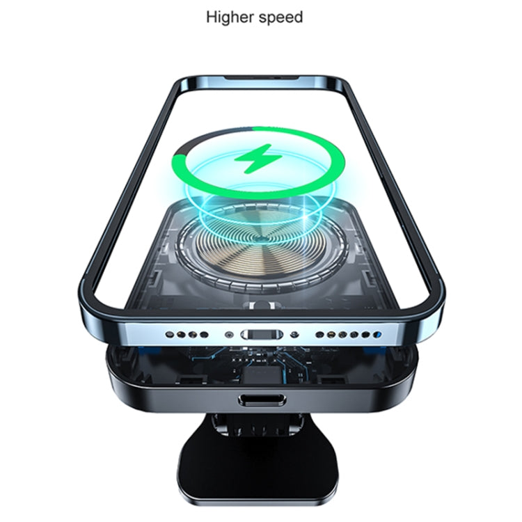 adj-987 15W Magsafe Magnetic Car Air Outlet Wireless Charger for iPhone 12 Series, with LED Indicator