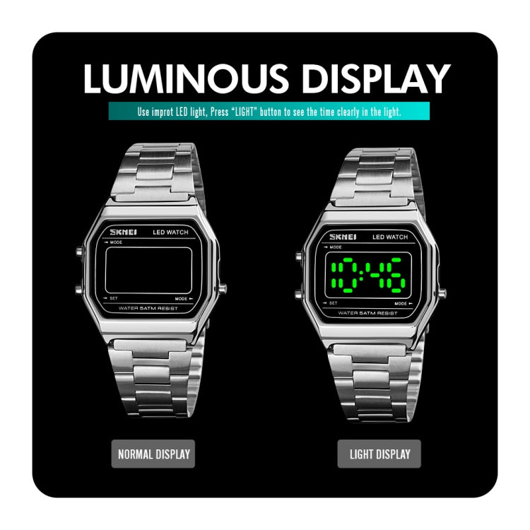 SKMEI 1646 LED Digital Display Luminous Electronic Watch