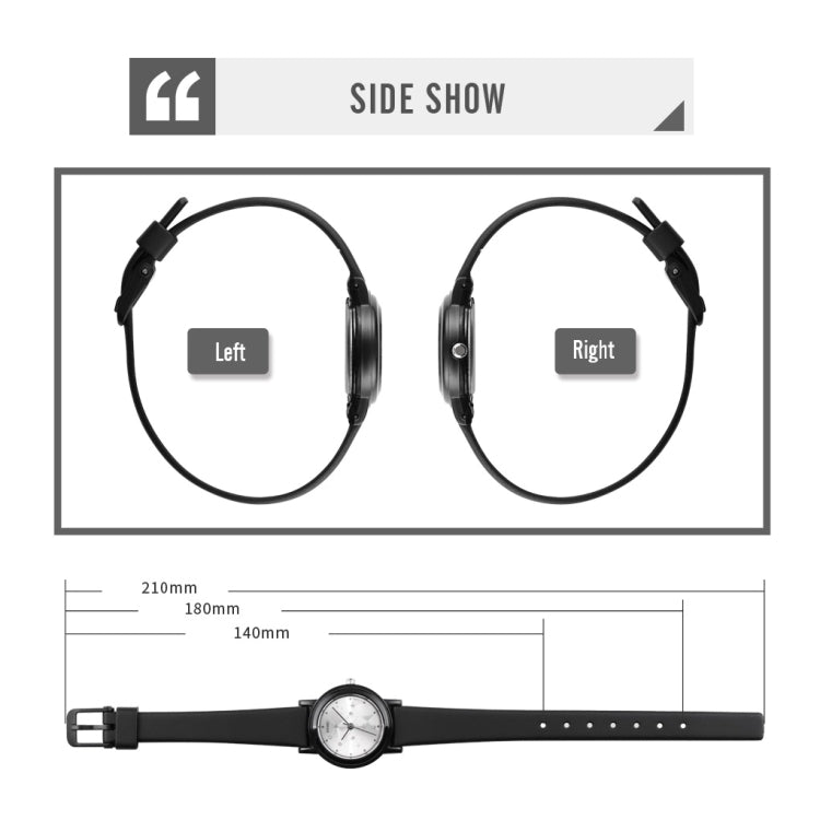 SKMEI 1659 Thin PU Leather Strap Small Dial Quartz Watch for Ladies