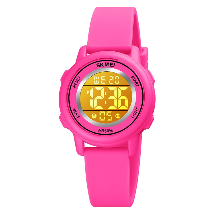 SKMEI 1721 Triplicate Round Dial LED Digital Display Luminous Silicone Strap Electronic Watch