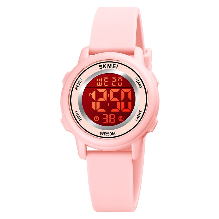 SKMEI 1721 Triplicate Round Dial LED Digital Display Luminous Silicone Strap Electronic Watch
