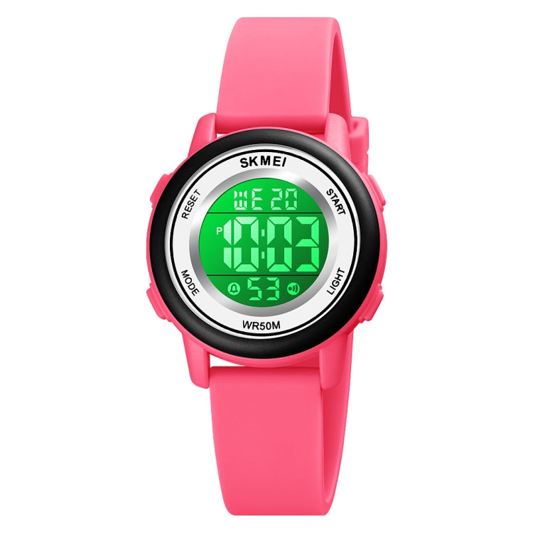 SKMEI 1721 Triplicate Round Dial LED Digital Display Luminous Silicone Strap Electronic Watch